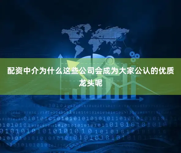 配资中介为什么这些公司会成为大家公认的优质龙头呢