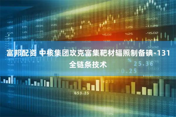 富邦配资 中核集团攻克富集靶材辐照制备碘-131全链条技术